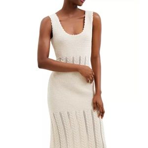 NWT cotton dress ecru size small